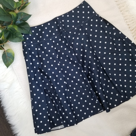 New york & Company Polka Dot Navy Skirt - Picture 4 of 5